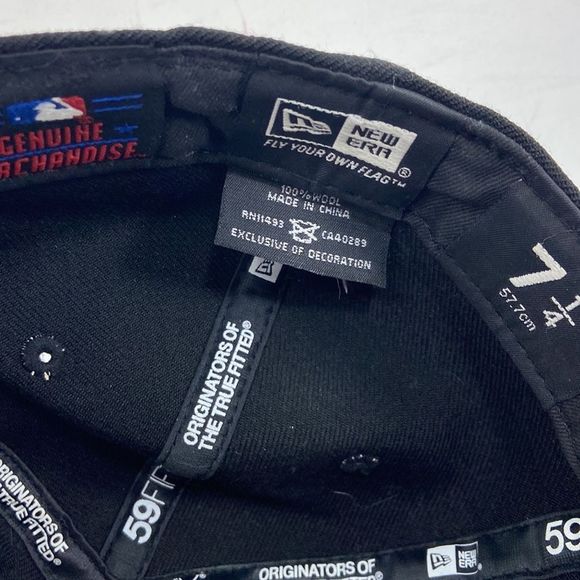 TC Red and black 100% wool men's cap size 7 1/4 - Picture 6 of 8